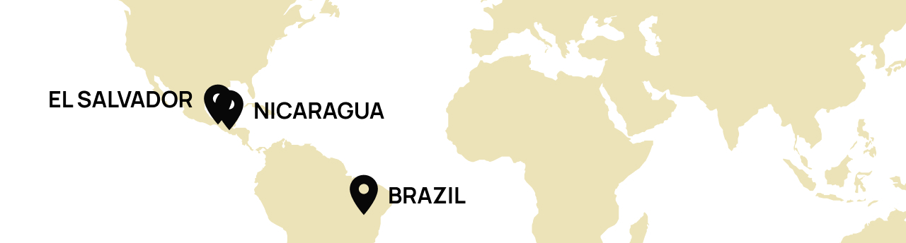 Origine Brazil, Nicaragua, El Salvador
